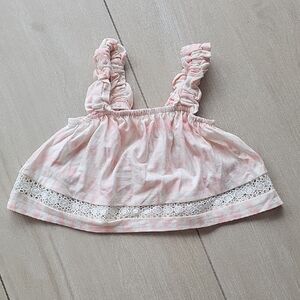 Jessica Simpson Blush Ruffled Top with Lace Detail